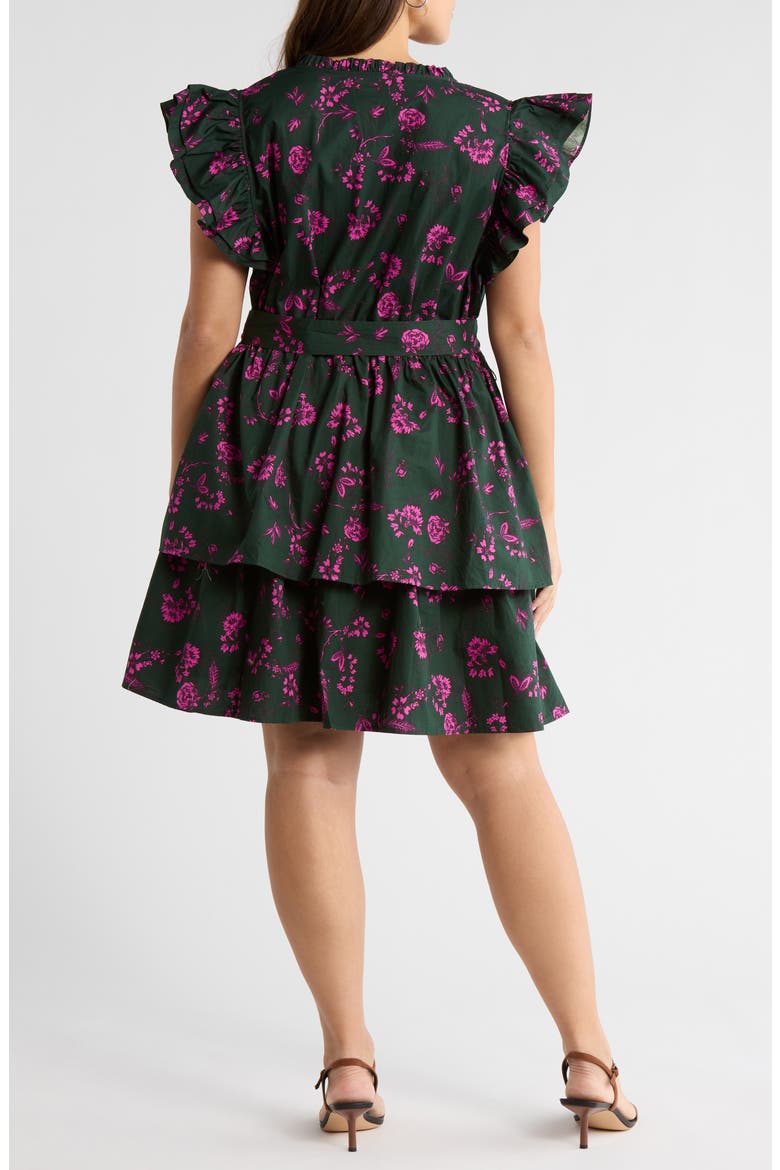 Close To You Marisol Tiered Dress, Alternate, color, FOREST-PINK