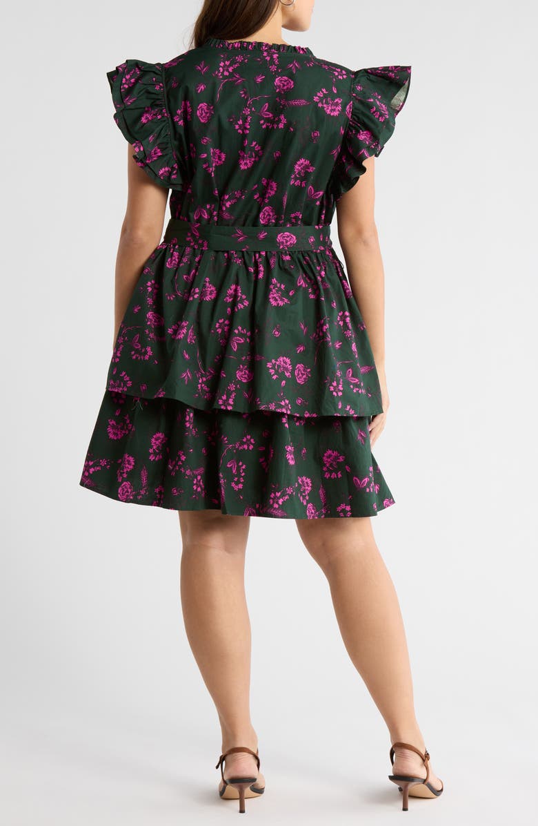 SUGARLIPS Close To You Marisol Tiered Dress, Alternate, color, Forest-Pink