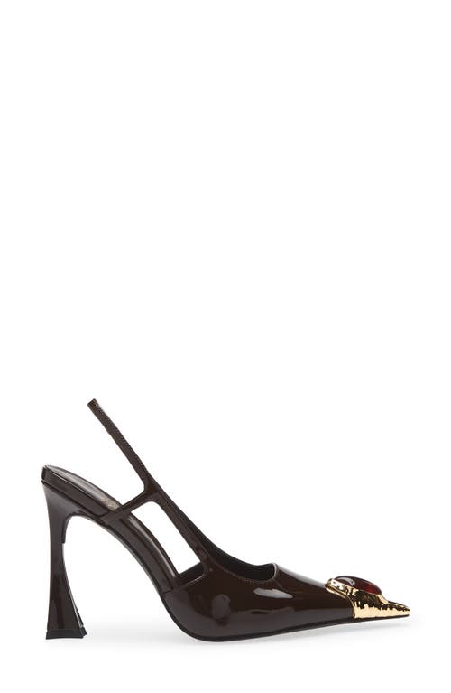 Jeffrey Campbell Sorcerer Pointed Toe Slingback Pump In Brown