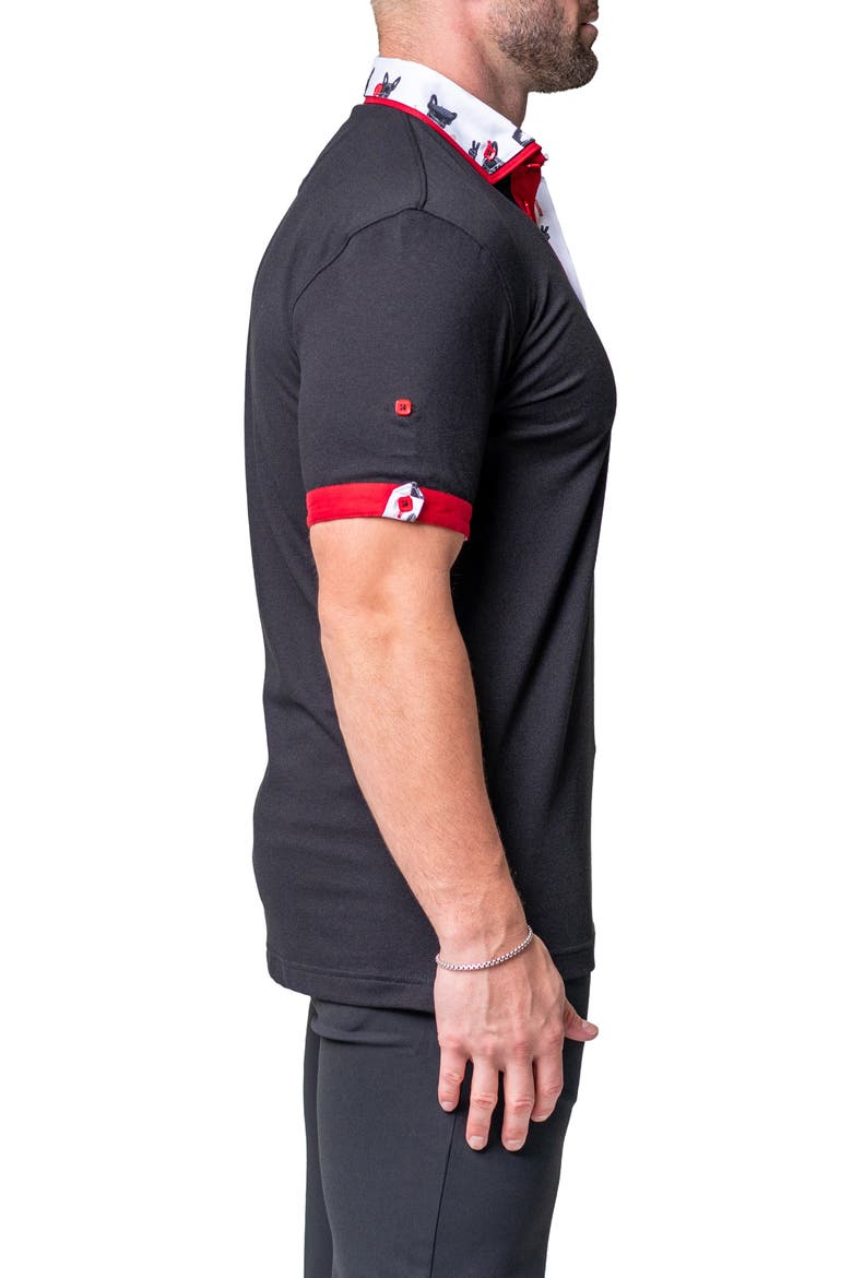 Mozartsoliddog Black Jersey Polo, Alternate, color, BLACK