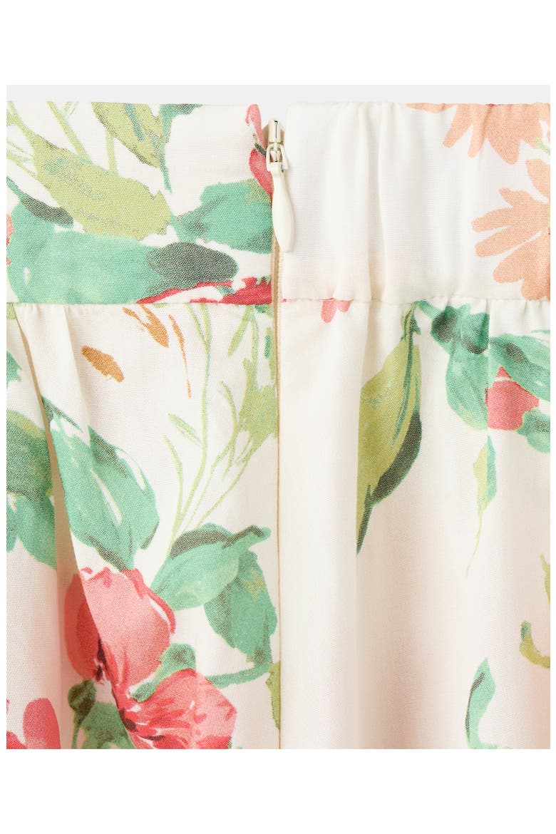 Floral Midi Skirt, Alternate, color, OFF WHITE