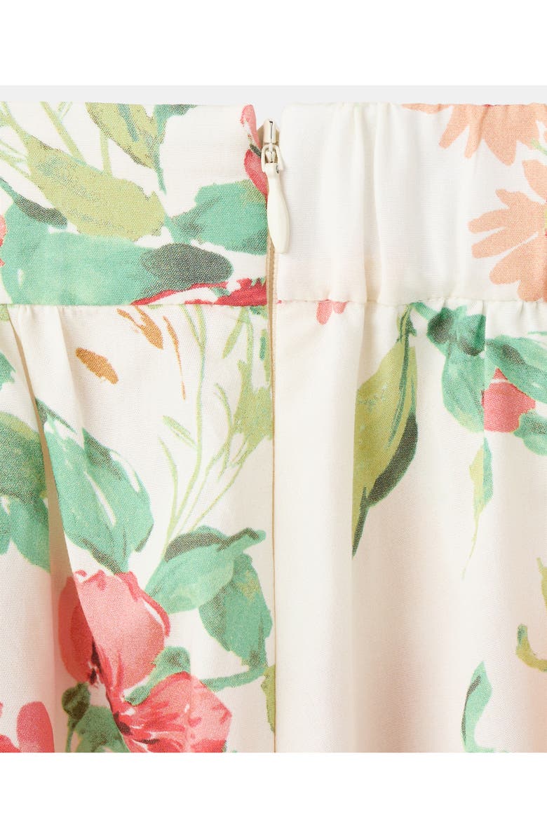 MANGO Floral Midi Skirt, Alternate, color, Off White