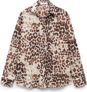 MANGO Floral Cotton Button-Up Shirt