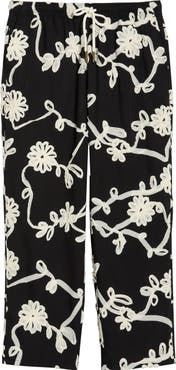 HONOR THE GIFT Floral Ribbon Ankle Pants