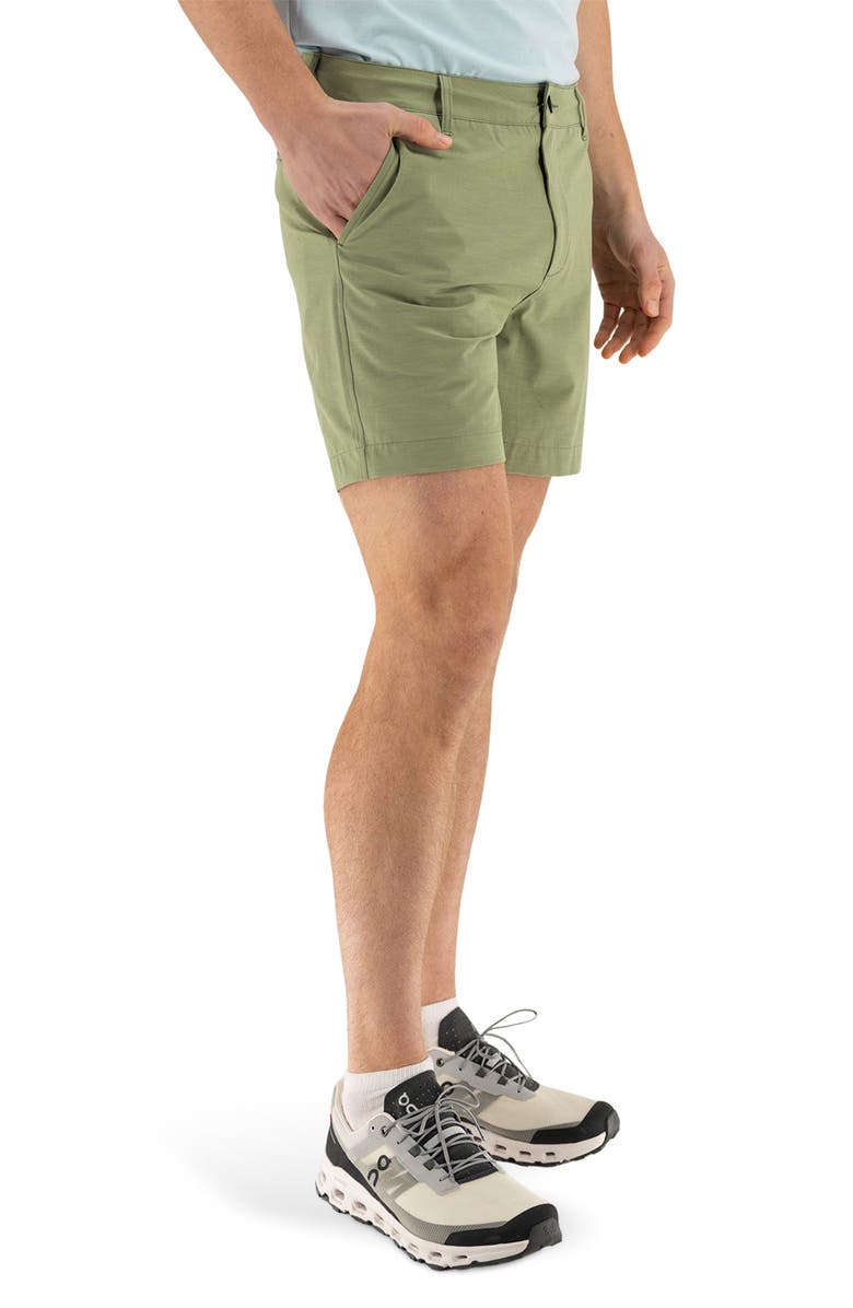 Devil-Dog Dungarees 6-Inch Hybrid Chino Shorts, Alternate, color, Oil Green