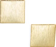 Kiara by Ki-ele Eliza Brushed Square Stud Earrings