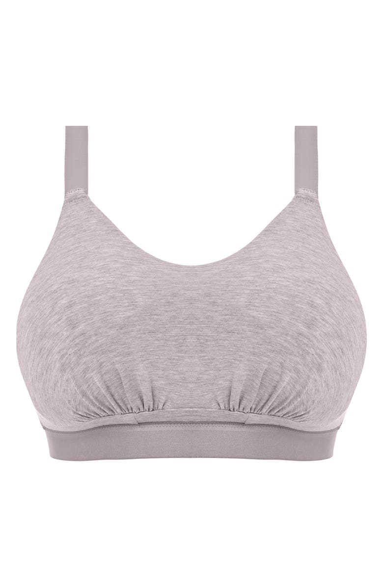 Elomi Downtime Wireless Bralette, Alternate, color, Grey Marl