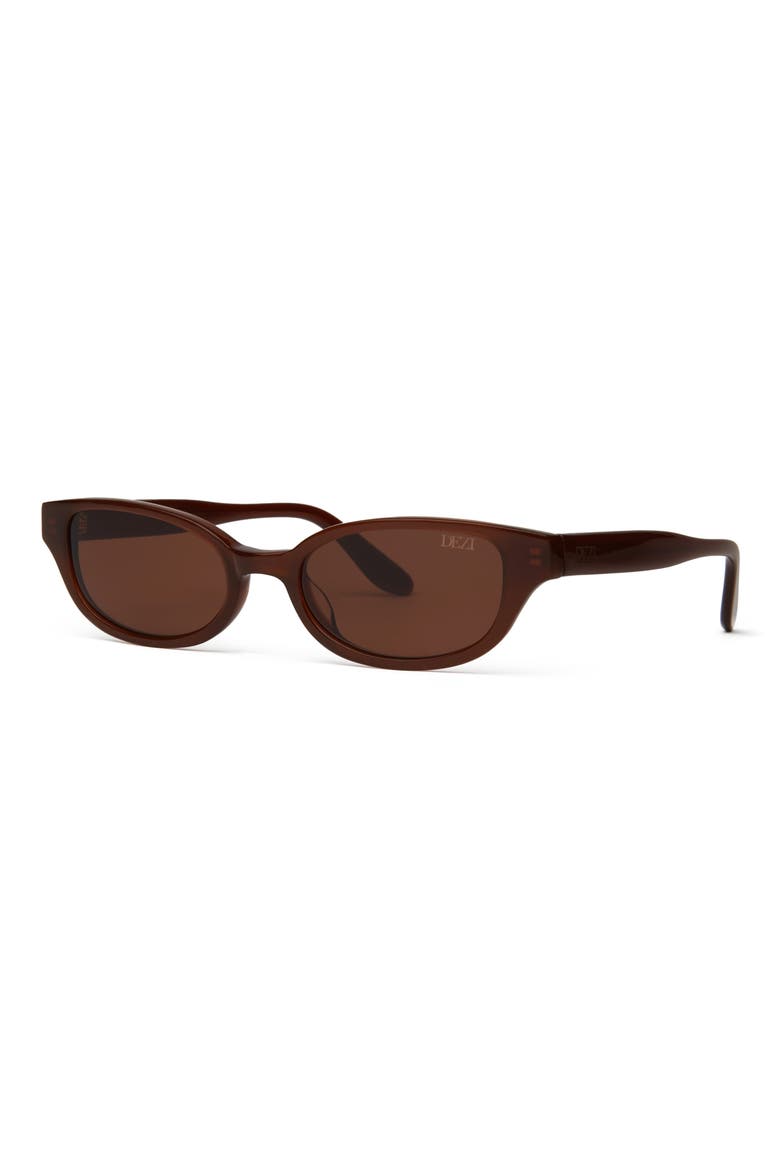 Gia Rectangular Gradient Sunglasses, Alternate, color, GIA BROWN / COGNAC