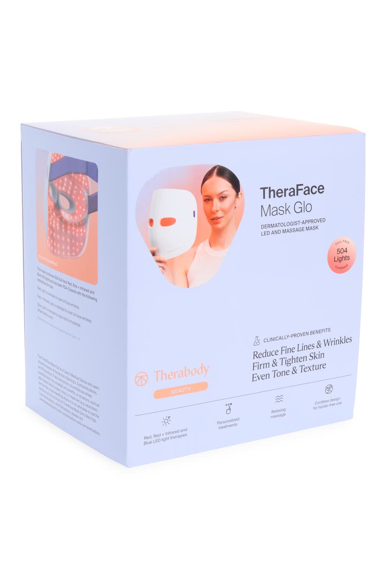TheraFace Mask Glo-LED Skincare Mask, Alternate, color, WHITE