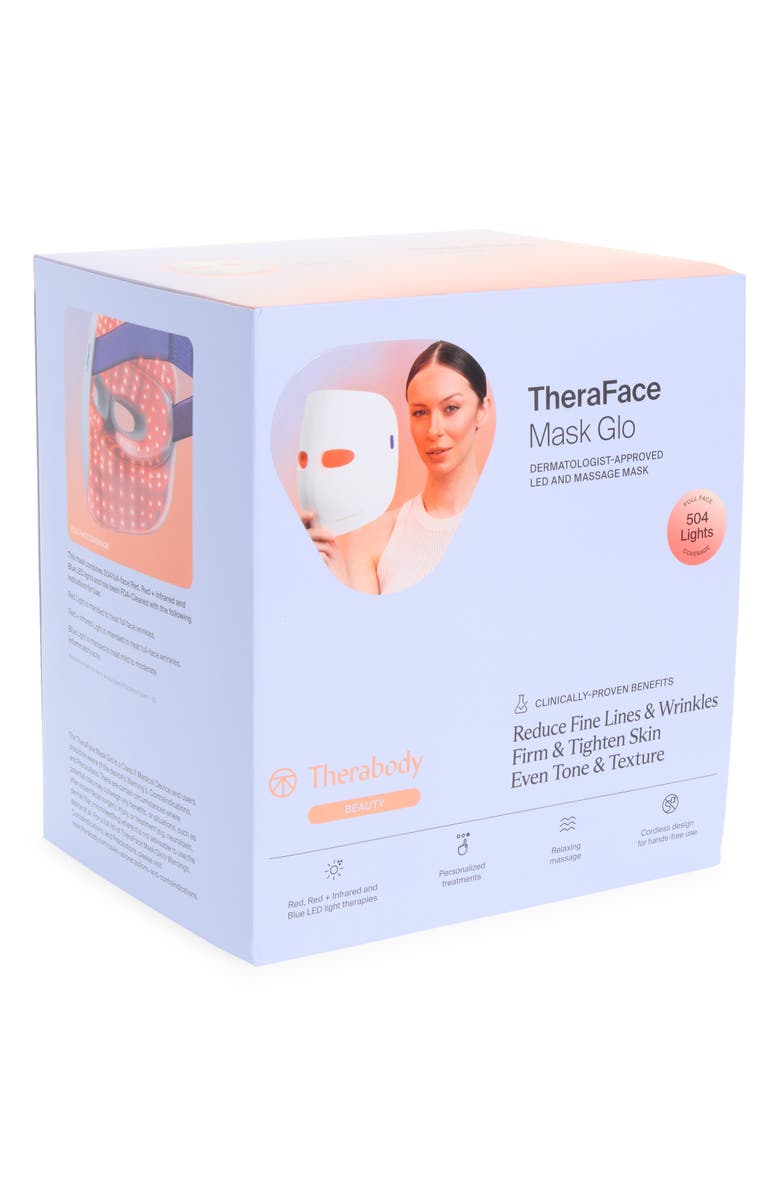 Therabody TheraFace Mask Glo-LED Skincare Mask, Alternate, color, White