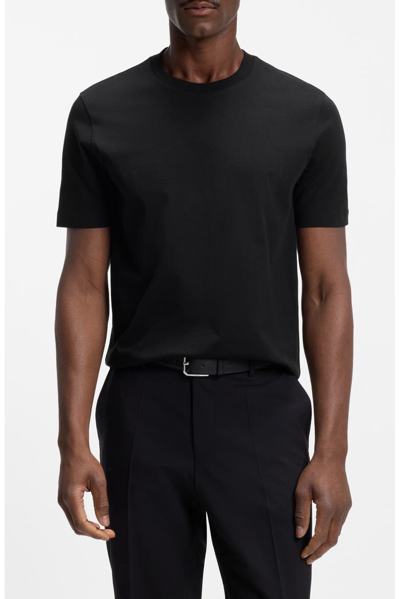 Thompson Solid Cotton T-Shirt, Main, color, BLACK