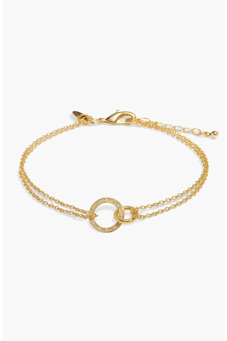 Evermore Linked Circles Bracelet In Gold-Tone Plating, Main, color, Metallic Gold