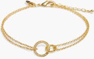 A Littles & Co Evermore Linked Circles Bracelet In Gold-Tone Plating