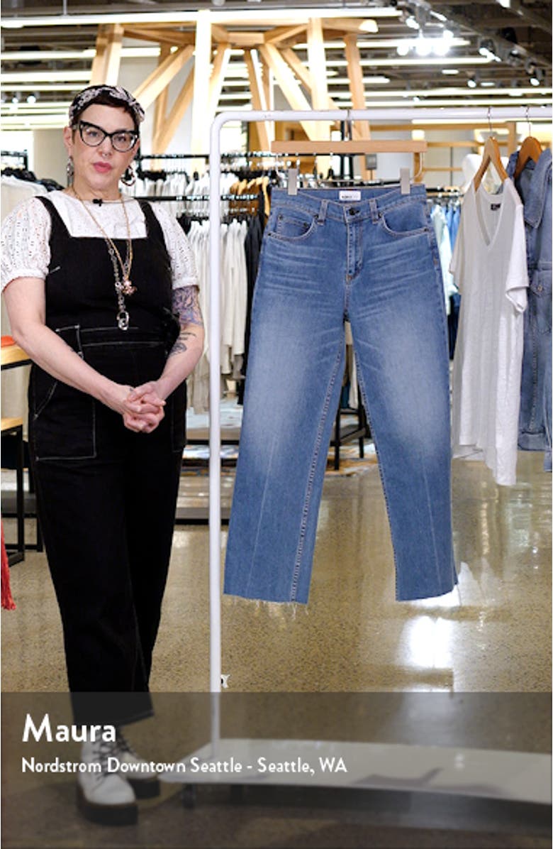Raw Hem Crop Wide Leg Jeans, sales video thumbnail