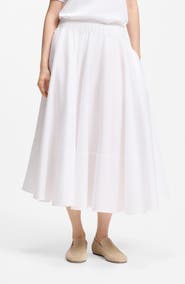 BOSS Valie Cotton Midi Skirt