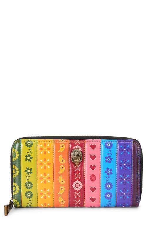 Kurt Geiger London Kensington Leather Zip Around Wallet In Multi