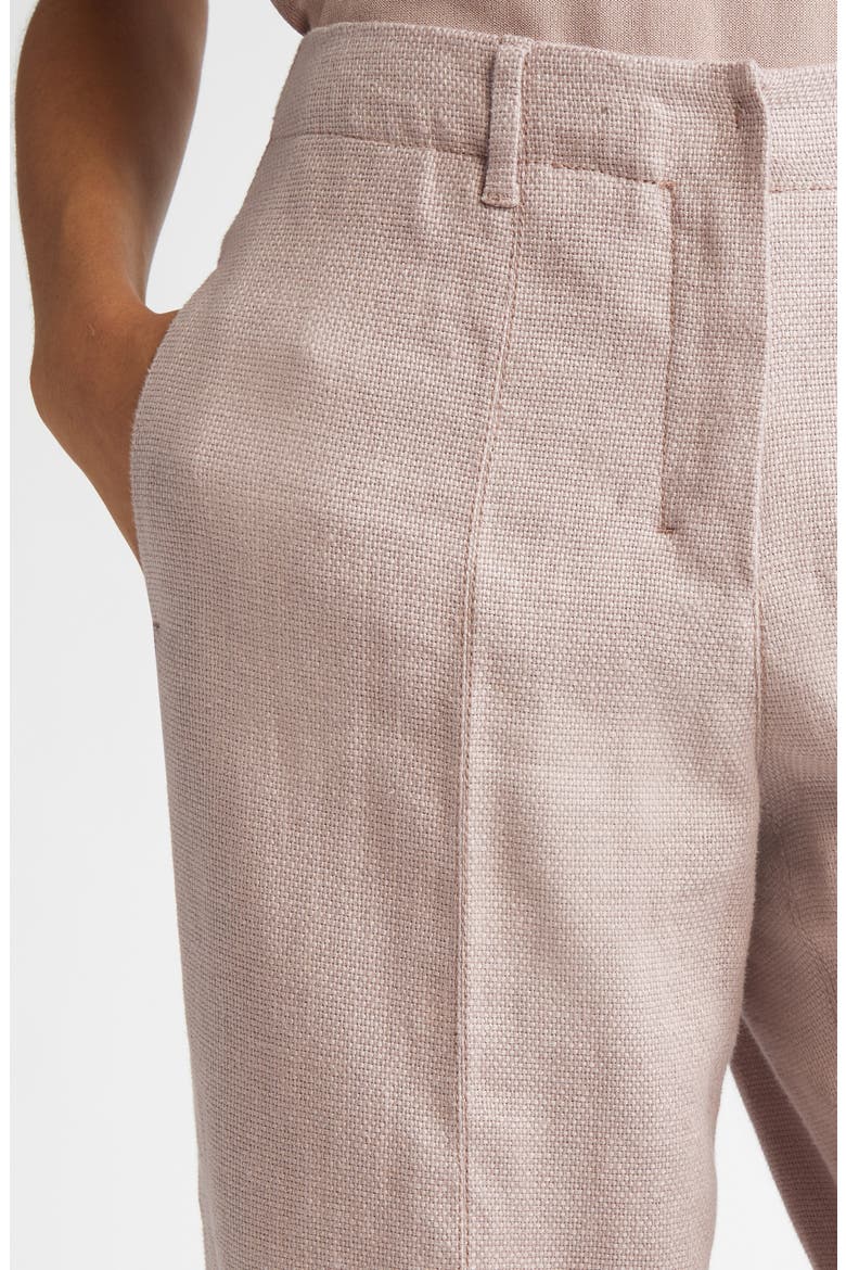 Marco Stretch Linen & Cotton Crop Pants, Alternate, color, PINK
