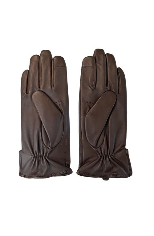 Lauren Ralplh Lauren Leather 2-button Touch Glove In Burgundy