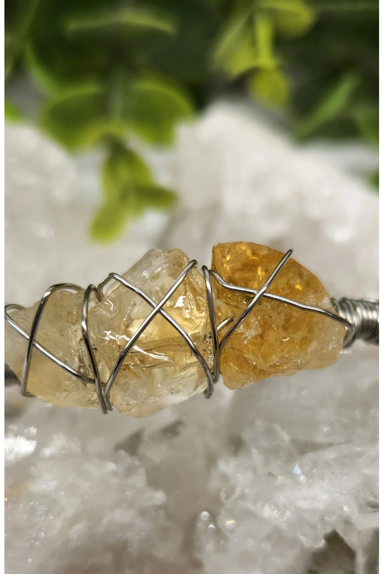 Gemstone Wire Wrapped Bracelet, Alternate, color, Citrine