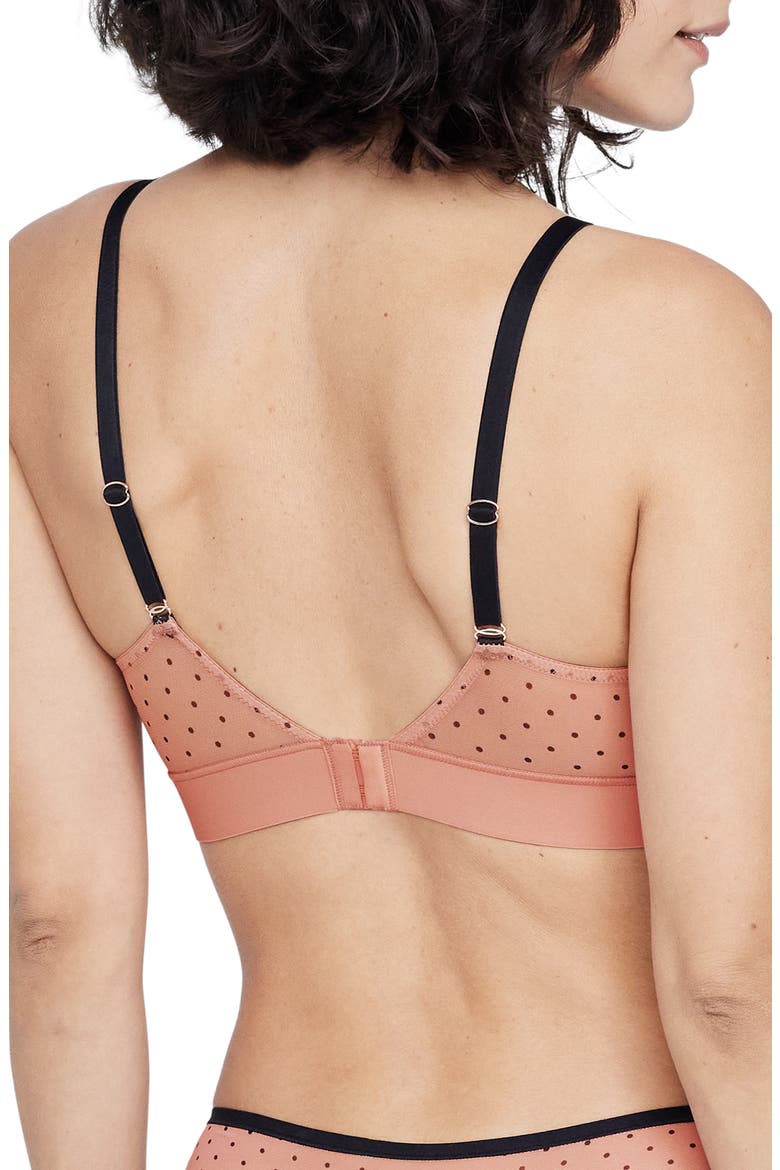 Spellbound Mesh Bralette, Alternate, color, ROSE/ DOT