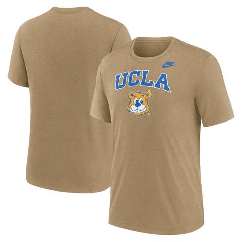 Men's Nike Heather Light Brown UCLA Bruins Legacy Arch Tri-Blend T-Shirt