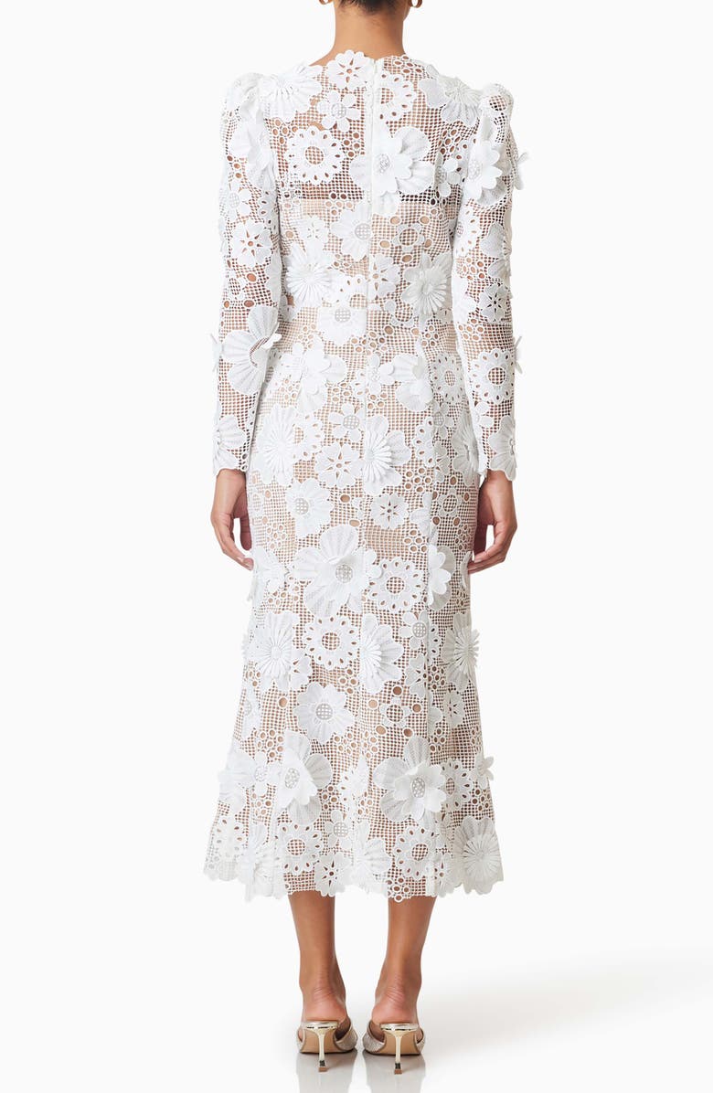 Elliatt Autumn Floral Lace Long Sleeve Cocktail Dress, Alternate, color, 