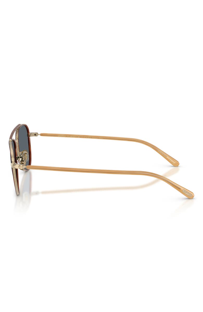 Oliver Peoples 52mm Sacoye Pilot Sunglasses, Alternate, color, Gold/ Amber / Blue
