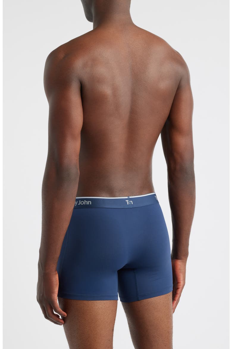 Micro Stretch 4-Pack 4-Inch Boxer Briefs, Alternate, color, CANAL, BLUE, INDIGO, BLUES