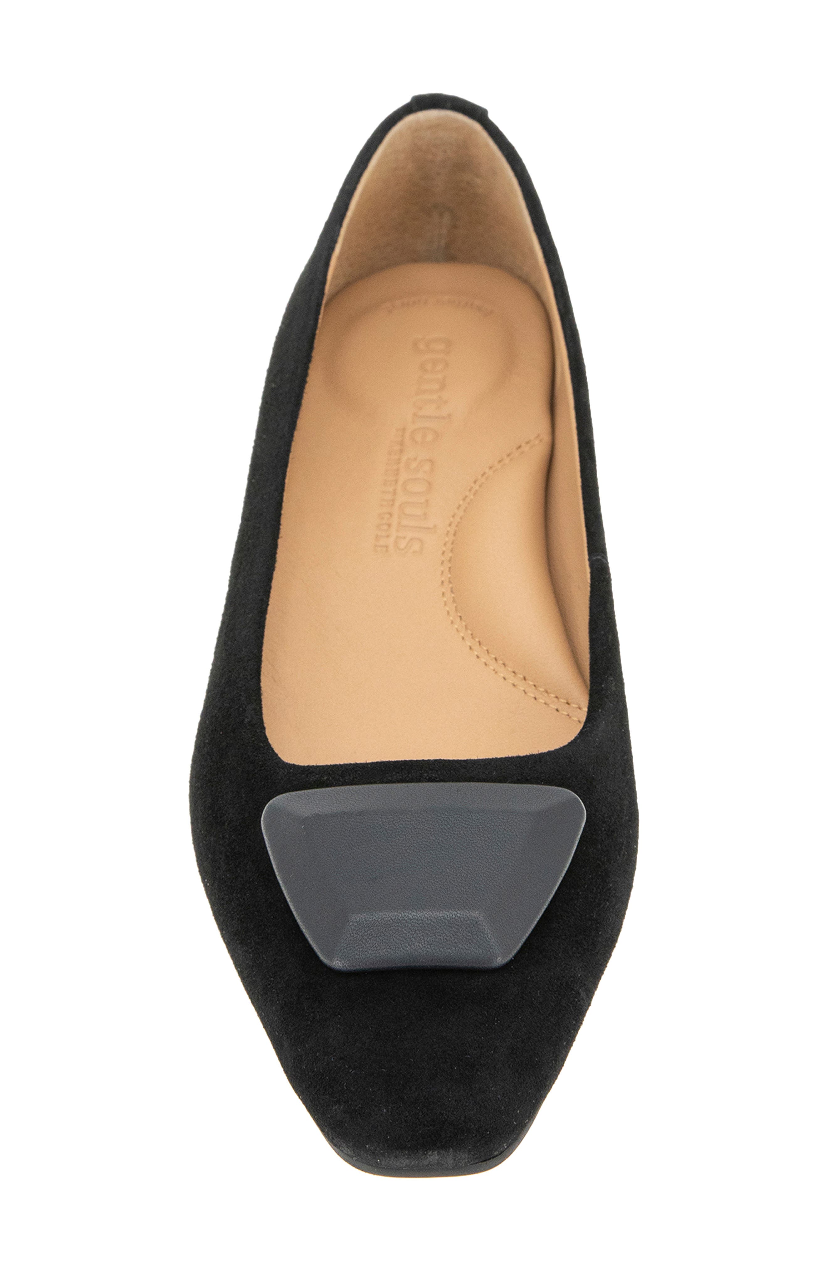 Gentle Souls Hannette Ballet Flat, Alternate, color, Black Suede