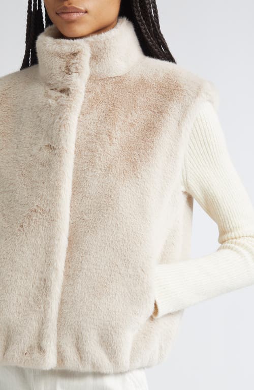 Herno Faux Fux Vest In Neutral