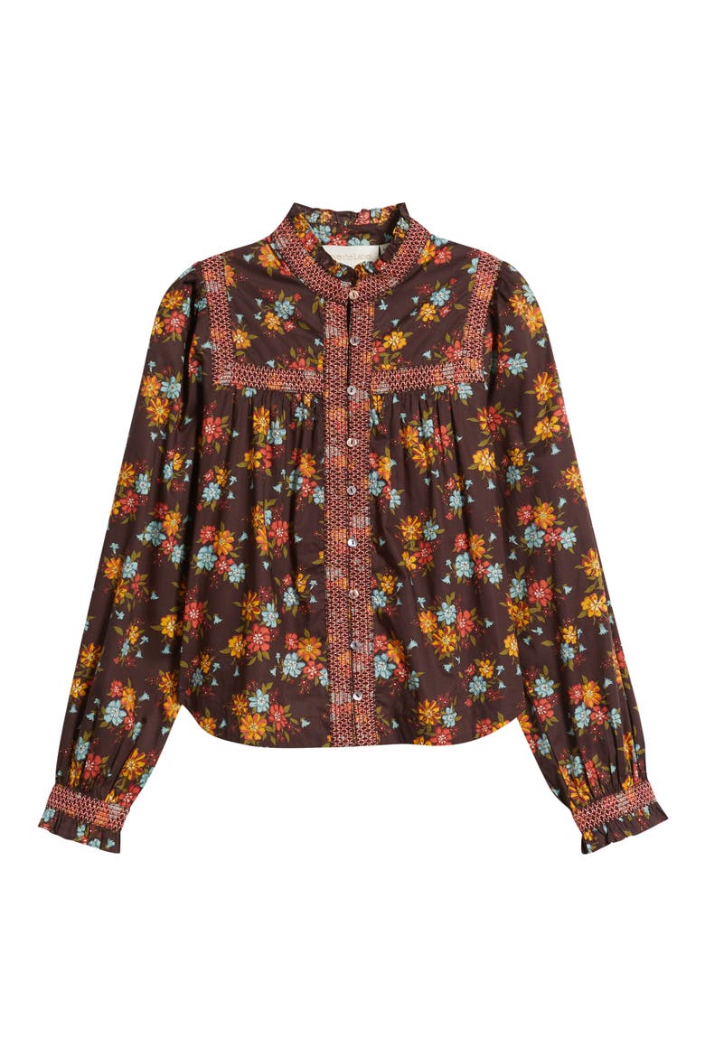 Sara Floral Button-Up Shirt, Alternate, color, LYNDA ANNE LIBERTY PRINT