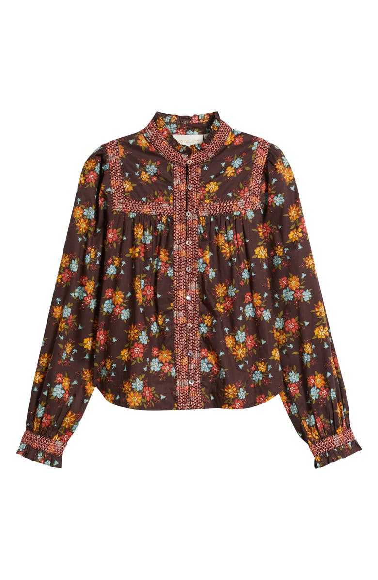 LOVE THE LABEL Sara Floral Button-Up Shirt, Alternate, color, Lynda Anne Liberty Print