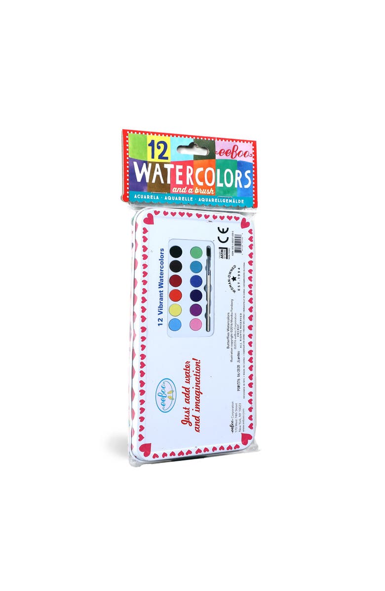 eeBoo Butterflies Watercolor 12 Color Paint Set, Alternate, color, 