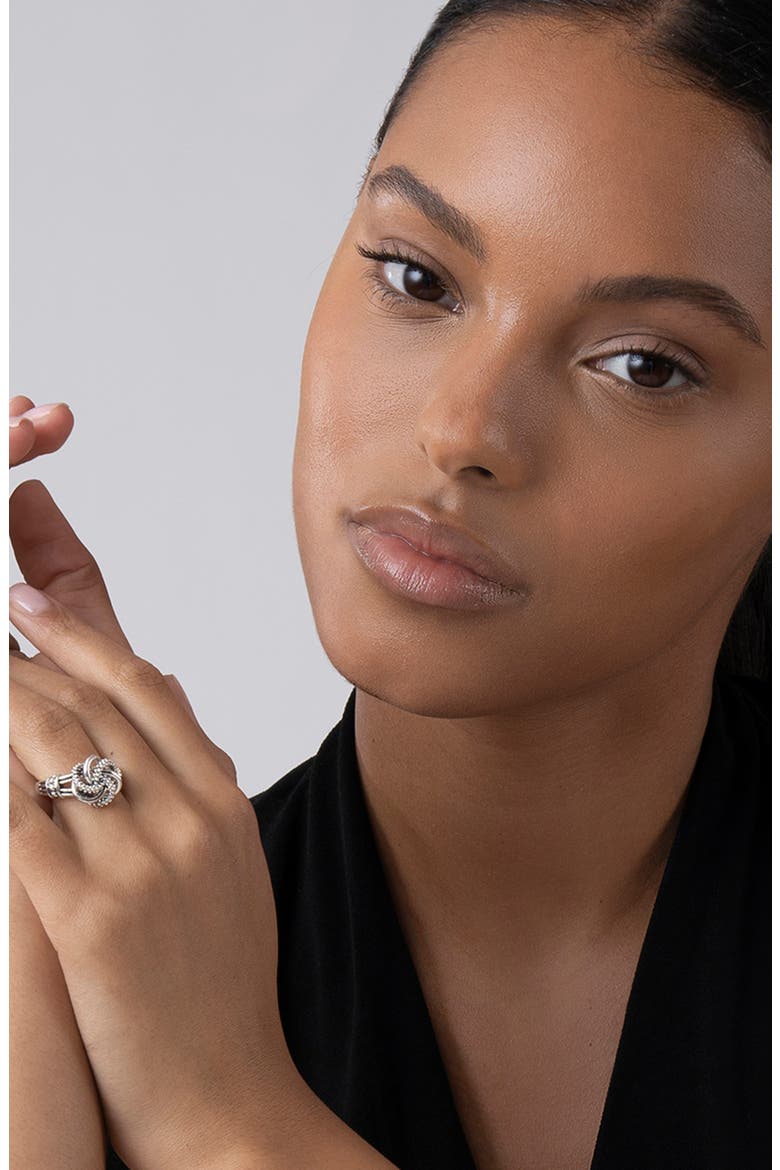 Love Knot Ring, Alternate, color, STERLING SILVER