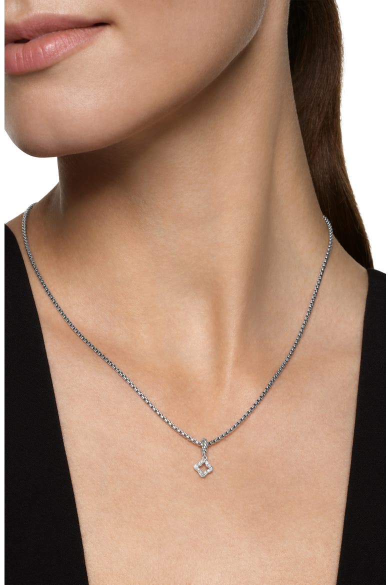 Micro Pavé Quatrefoil Enhancer in Sterling Silver with Diamonds, 7.4mm, Alternate, color, DIAMOND