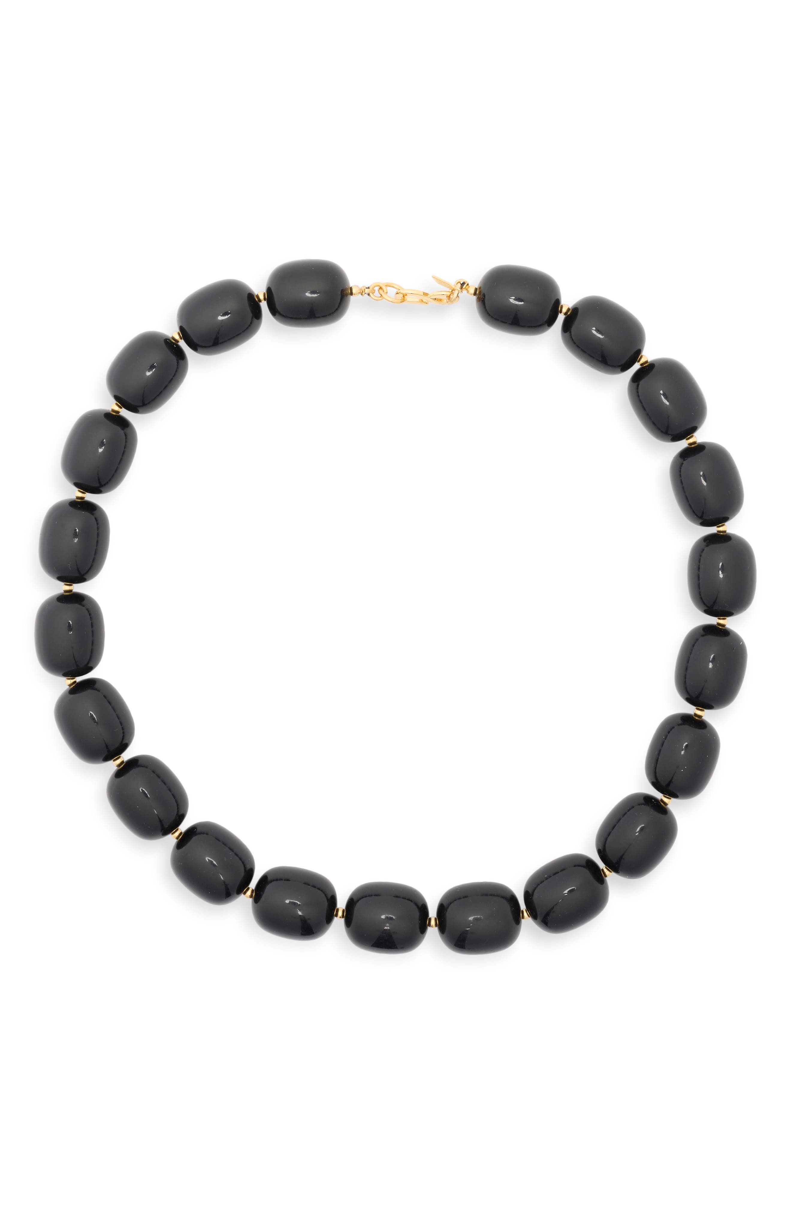 Kenneth Jay Lane Black Bead Necklace
