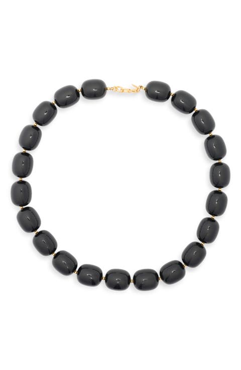Black Bead Necklace
