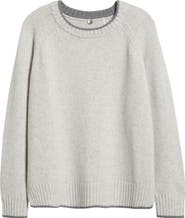 MARGARET O'LEARY Mendocino Tipped Cashmere Crewneck Sweater
