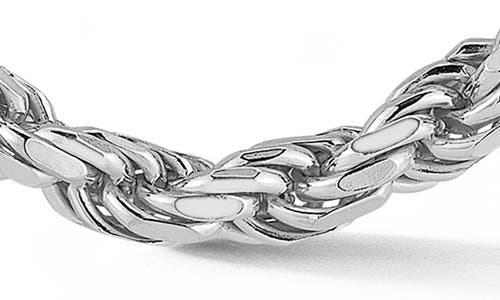 Yield Of Men Sterling Silver Rope Necklace In Silver
