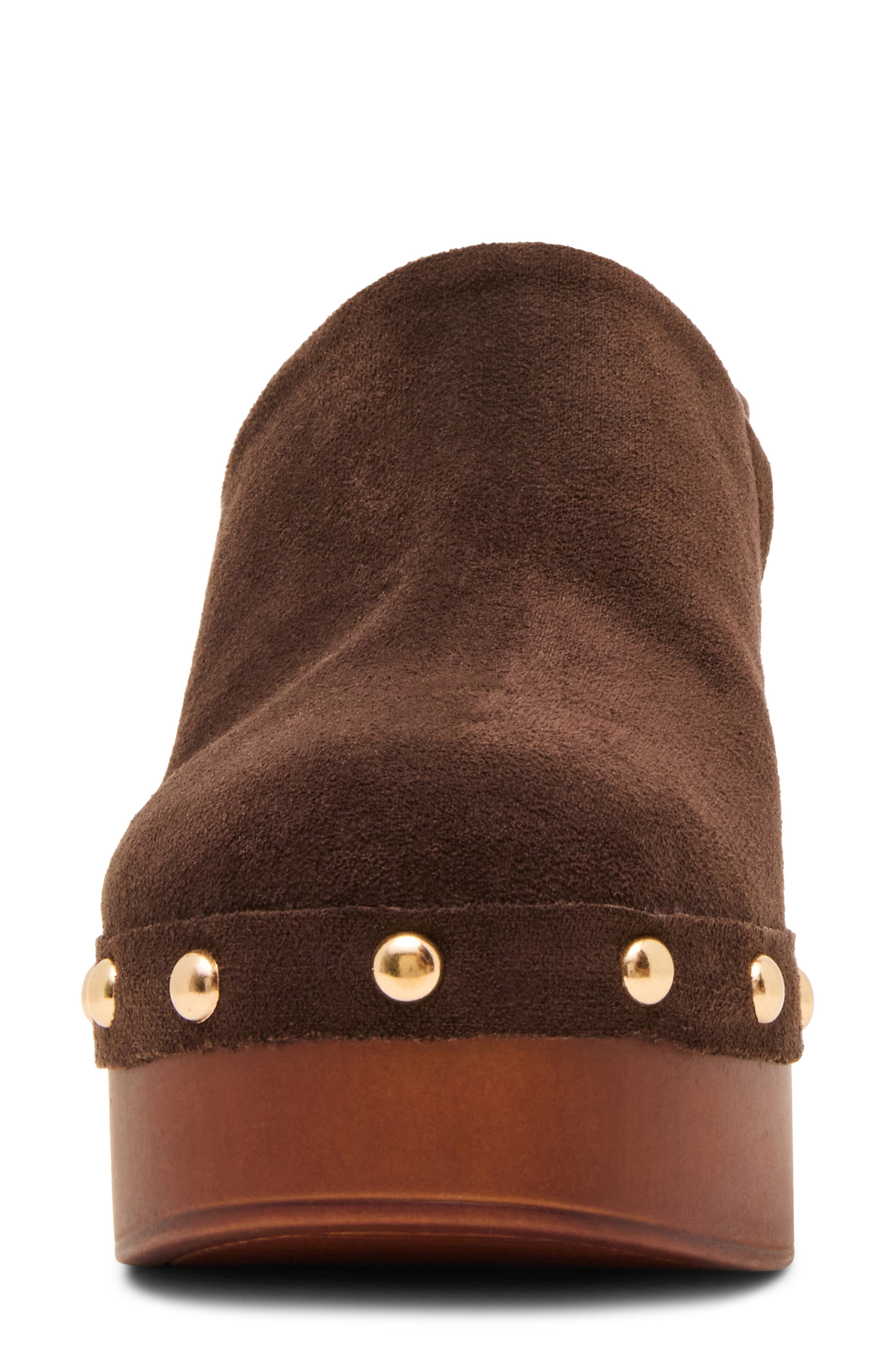 Austinn Platform Clog, Alternate, color, DARK BROWN FAB
