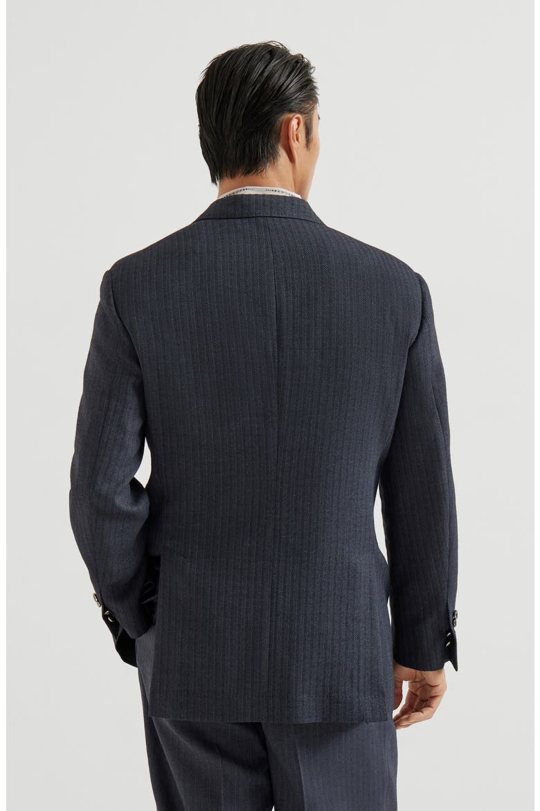 Chevron blazer, Alternate, color, Navy Blue