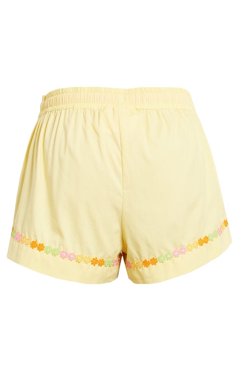 ban.do Daisy Chain Sleep Shorts, Alternate, color, Yellow