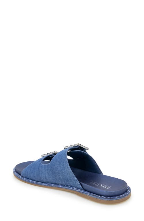 Reaction Kenneth Cole Sydney Embellished Slide Sandal In Denim