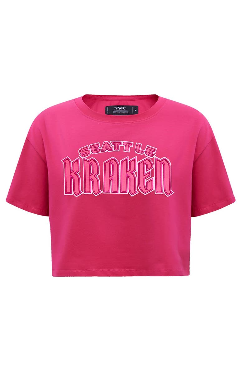 PRO STANDARD Women's Pro Standard Seattle Kraken Triple Pink Cropped Boxy T-Shirt, Alternate, color, Pink