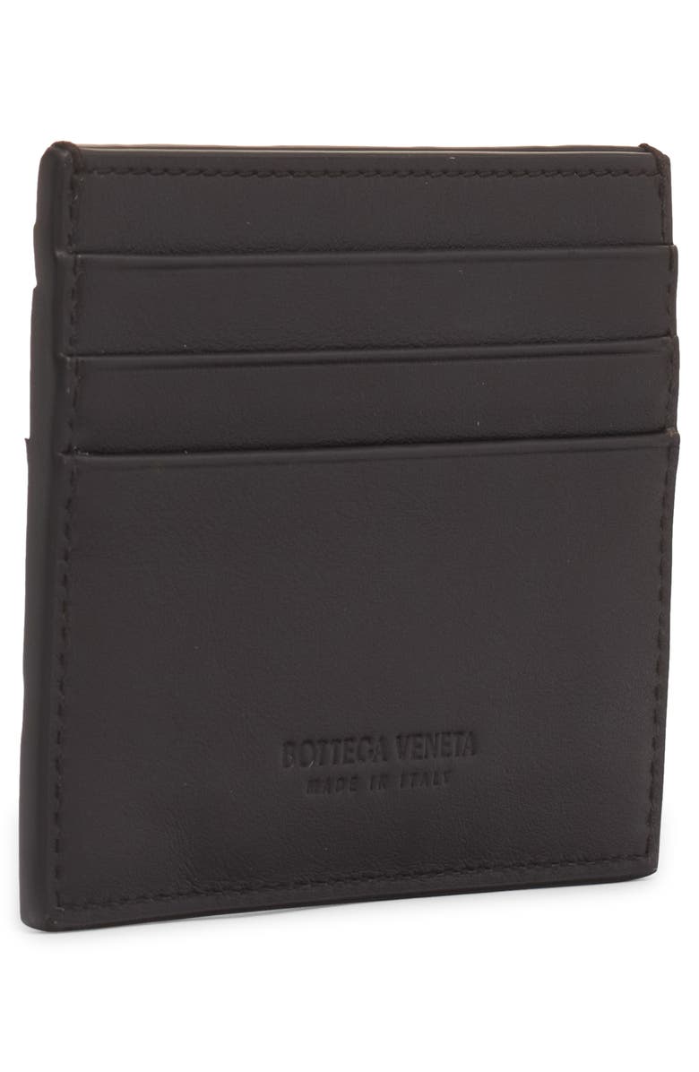 Bottega Veneta Intrecciato Leather Card Case, Alternate, color, 2145 Fondant-Silver