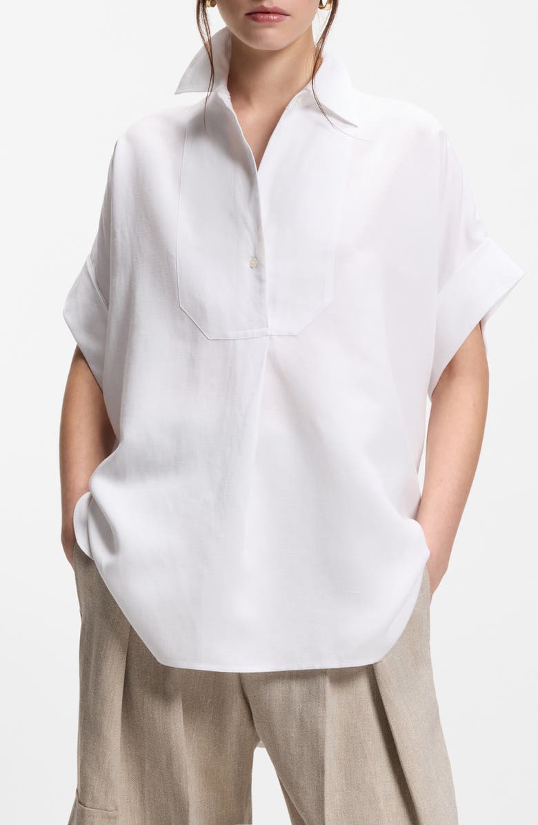 BOSS Baxana Oversize Shirt, Main, color, Bright White