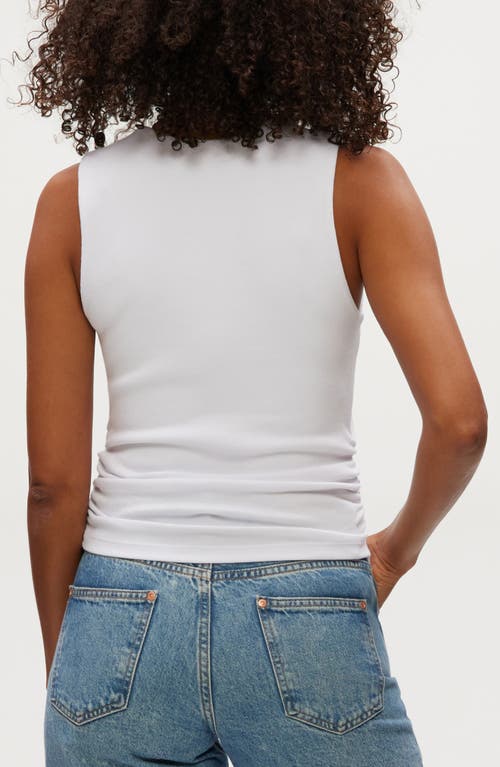 Michael Stars Maribel Square Neck Rib Tank In White