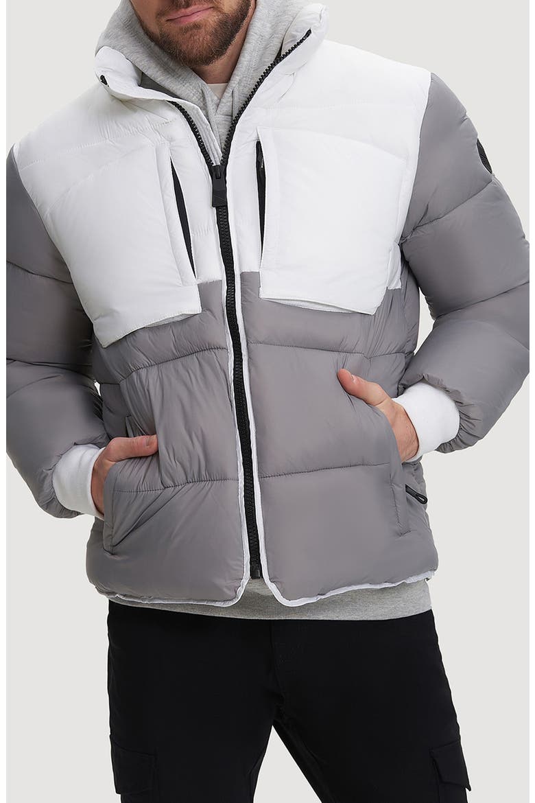 Atlas Hooded Puffer Jacket, Main, color, OFF WHITE/ ULTIMATE