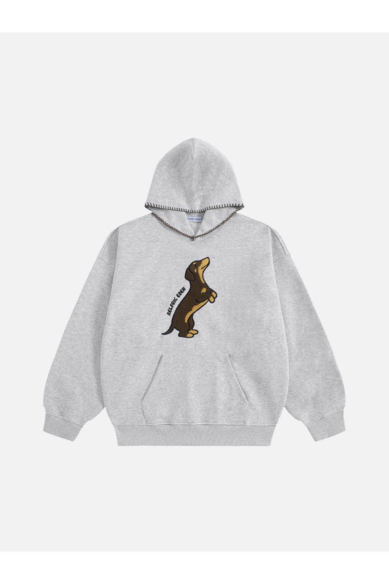 Dachshund Pullover Hoodie, Alternate, color, Grey