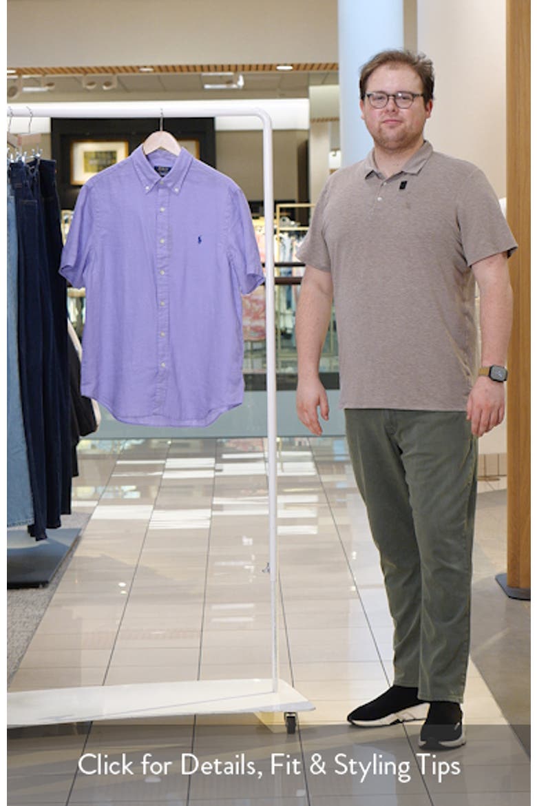 Classic Fit Short Sleeve Linen Button-Down Shirt video